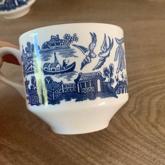 Churchill Blue Willow 1970s Made in‎ England Set of 6 Blue & White coffee mugs - Picture 5 of 11
